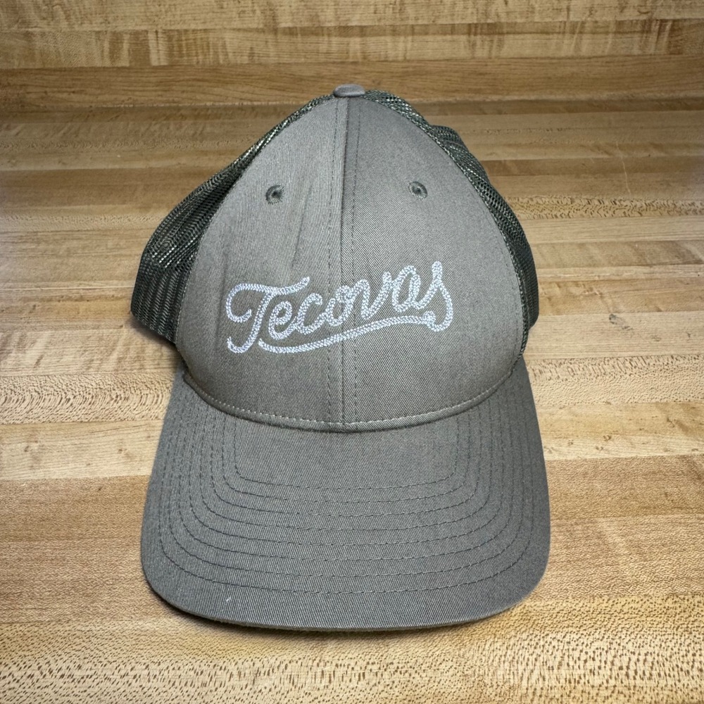 Tecovas Richardson 115 Low Pro Trucker Hat Snapback Mesh‎ Cap Gray Green Logo